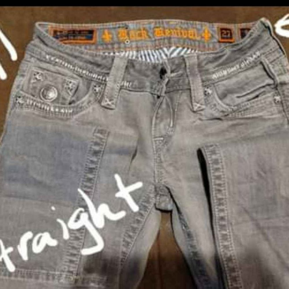Rock revival size 27 straight grey